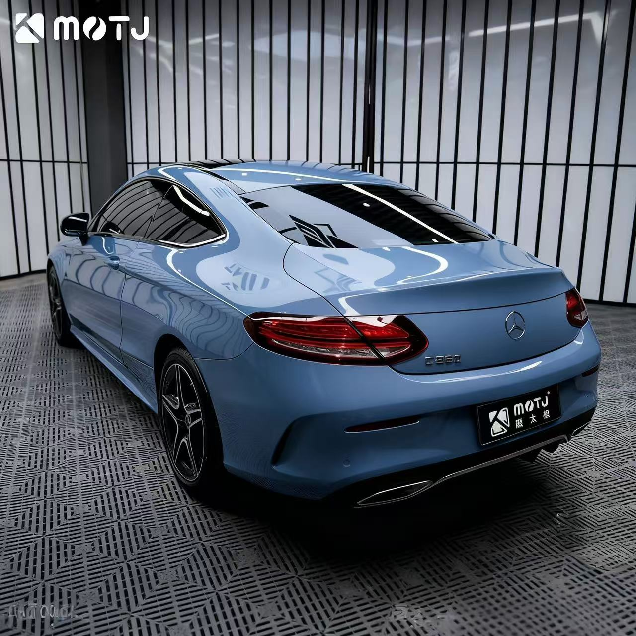 TPU Glossy Glacier Blue Colored PPF Paint Protection Film - 图片 2