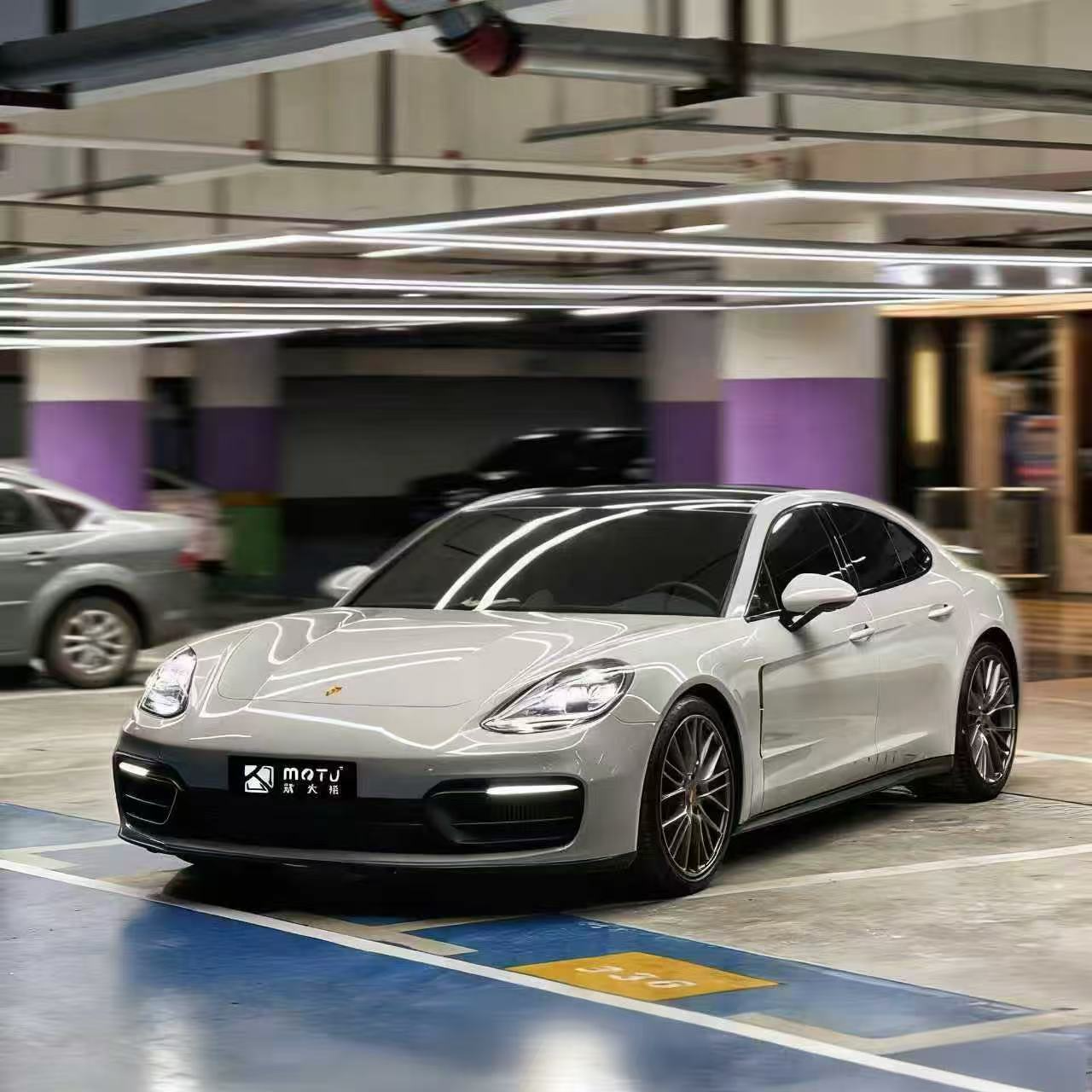 TPU Glossy Porsche Ash Grey Colored PPF PaintProtection Film - Image 3