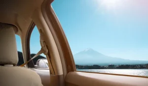 Clear sight from the car window with the window tint