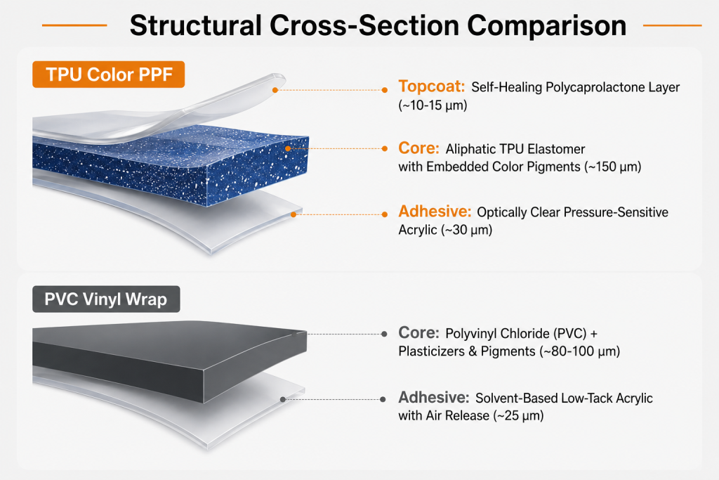 TPU Color PPF vs PVC Vinyl Wrap